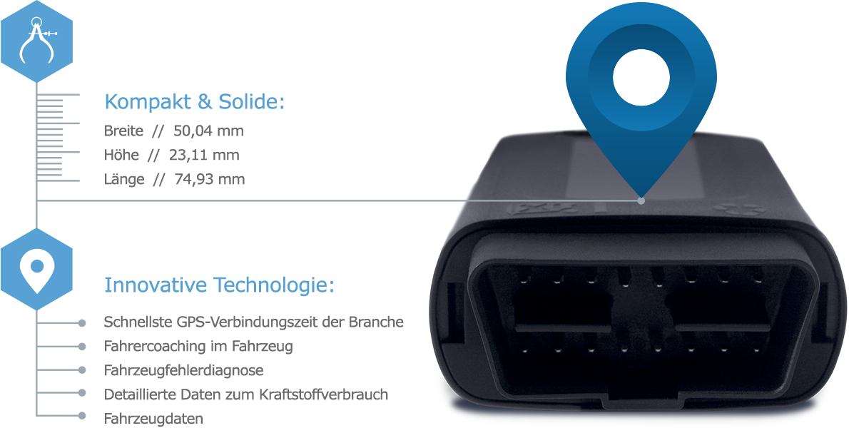 Geotab GO9 Gerät mit technischen Details